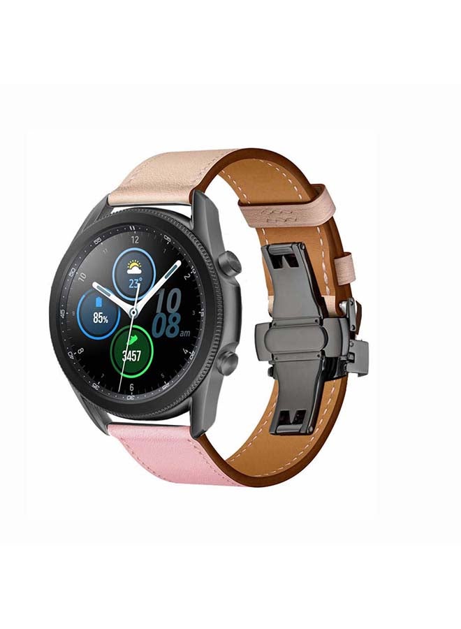 Perfii Genuine Leather Replacement Band for Samsung Galaxy Watch3 45mm Multicolour - Image 2