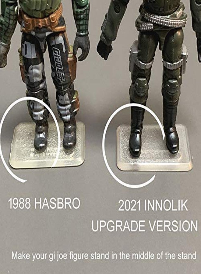 أن.سي حامل بلاستيكي لشخصيات الحركة من EBCO، 50 قطعة، لشخصيات جي آي جو مقاس 3.75 بوصة، أداة عرض شفافة ومطورة حصريًا، شفافة - Image 2