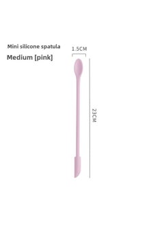 Mini Silicone Double-headed Sharp Scraper Spoon Cosmetic Skin Care Products Extraction Tool Set Including Avocado Jam Scraper-Specifications:Pink# Medium