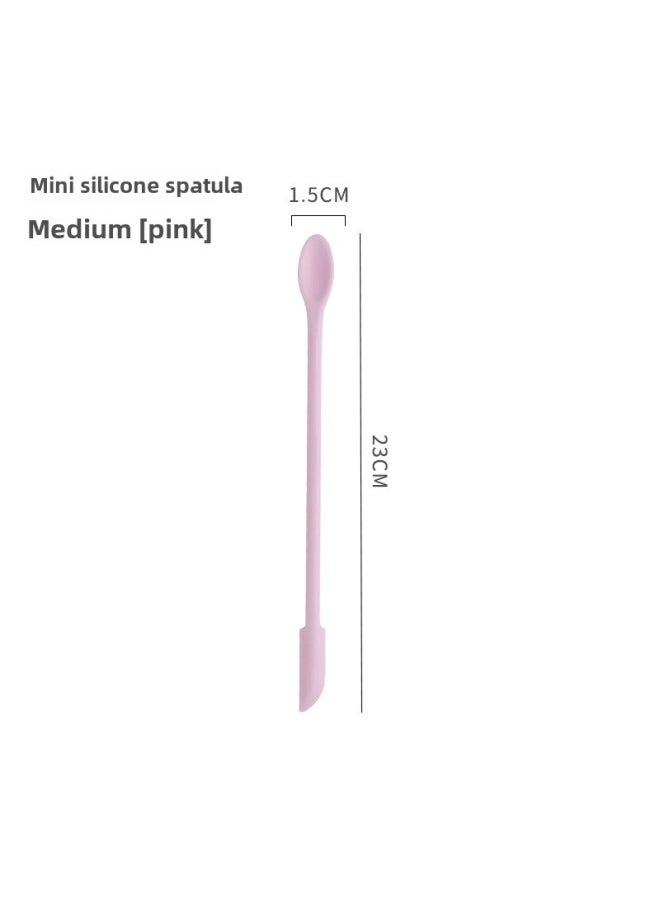 Generic - Mini Silicone Double-headed Sharp Scraper Spoon Cosmetic Skin Care Products Extraction Tool Set Including Avocado Jam Scraper-Specifications:Pink# Medium - Image 1