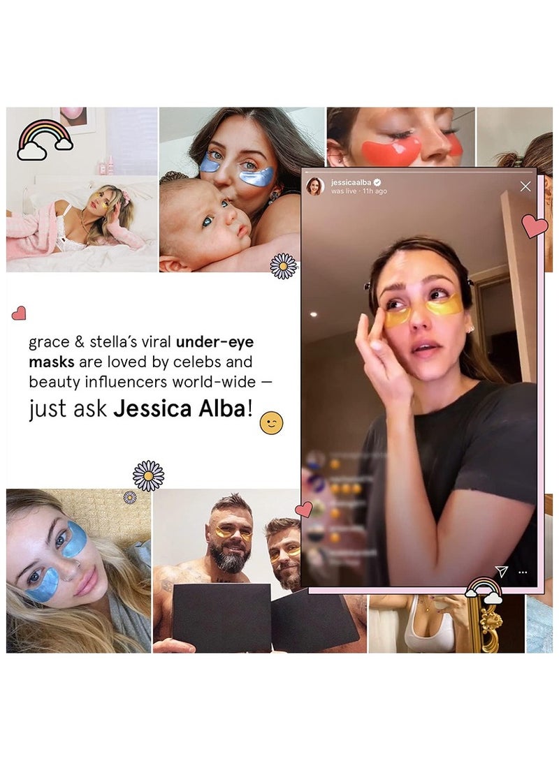 HTKCRX Award Winning Under Eye Mask Reduce Dark Circles, Puffy Eyes, Undereye Bags, Wrinkles, Gel Under Eye Patches, Birthday Gifts for Women - Vegan Cruelty-Free Self Care (24 Pairs, Blue) - Image 2