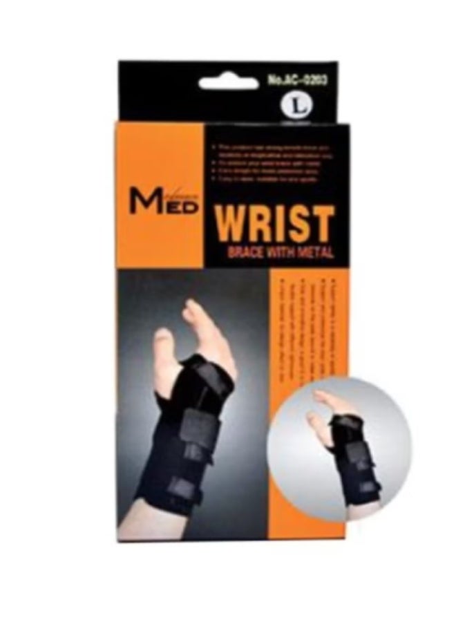 Advance MED Wrist Brace with Metal Support – Left Hand | Adjustable Pain Relief & Stability