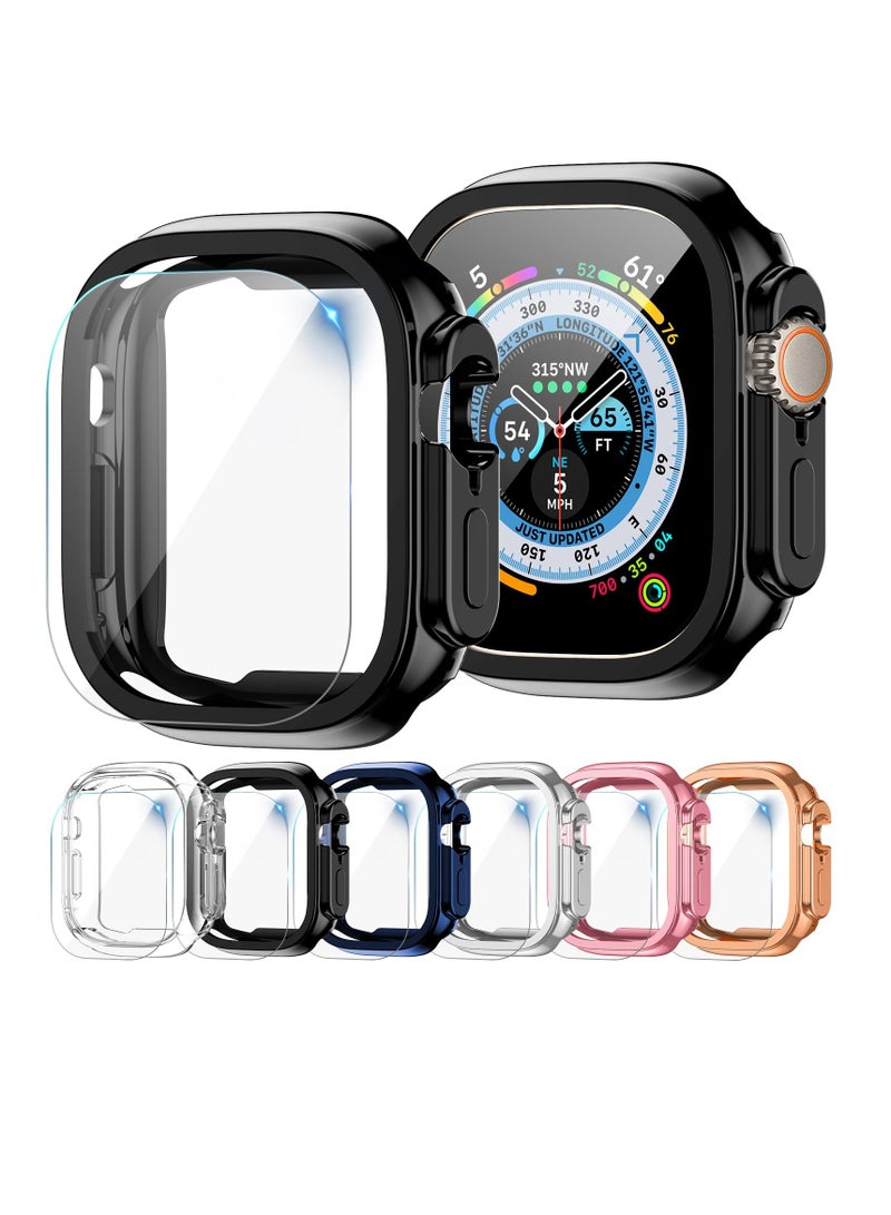 Excefore Case Compatible for Apple Watch Ultra Case 49mm and Screen Protector, Soft TPU Waterproof Touch Sensitive, Anti-Scratch for Apple Watch Ultra Case for Men Women (Ultra 49mm)  - Image 1