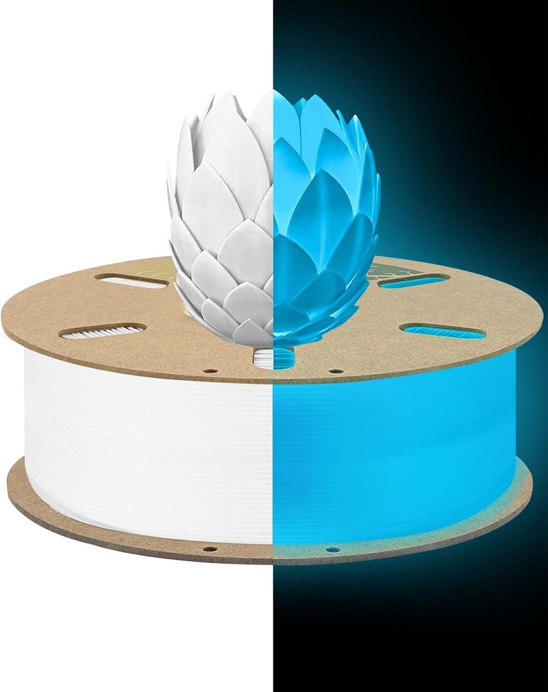 DURAMIC 3D PLA Glow Blue in The Dark Filament 1.75mm 1Kg, 3D Printing Luminous Filament 1.75mm Dimensional Accuracy +/- 0.02 mm, Fit Most FDM 3D Printers - Image 1