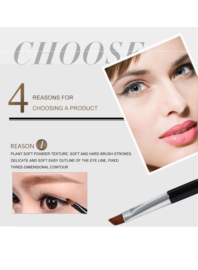 Music Flower مجموعة وشم الحواجب المقاومة للماء ومجموعة تحديد العيون وملء الخطوط العريضة ومكياج الوشم ومجموعة أدوات مايكرو بليدنج - أقلام تحديد الحواجب الدائمة باللون البني/الأسود - Image 5