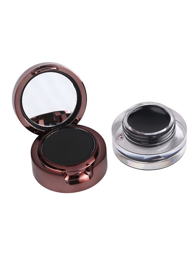 Music Flower مجموعة وشم الحواجب المقاومة للماء ومجموعة تحديد العيون وملء الخطوط العريضة ومكياج الوشم ومجموعة أدوات مايكرو بليدنج - أقلام تحديد الحواجب الدائمة باللون البني/الأسود - Image 2