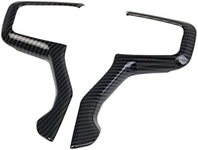 Fewshaw Carbon Fiber Steering Wheel Cover Molding Trims Accessoriess for 2019-2025 Chevy Silverado Blazer 2021-2024 Tahoe Suburban (Side  Trim) - Image 3