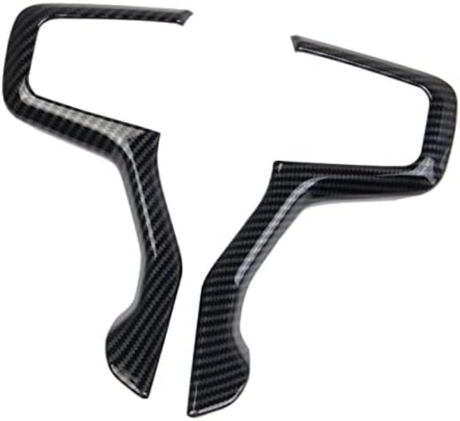 Fewshaw Carbon Fiber Steering Wheel Cover Molding Trims Accessoriess for 2019-2025 Chevy Silverado Blazer 2021-2024 Tahoe Suburban (Side  Trim) - Image 5