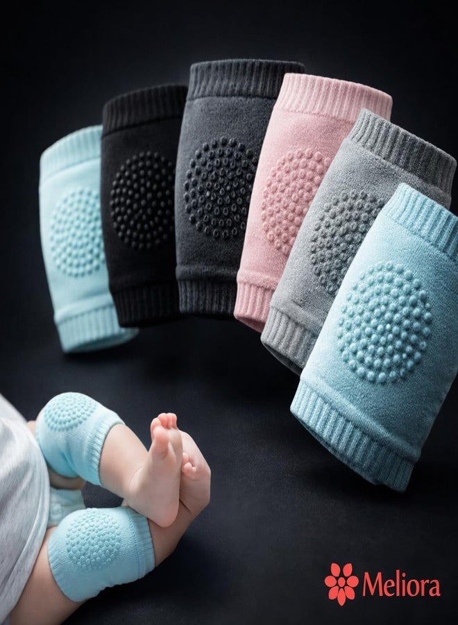 Meliora Baby Knee Pads for Crawling, Anti-Slip/Padded Stretchable Elastic Cotton Soft Breathable Comfortable Knee Cap/Elbow Safety Protector - Image 4