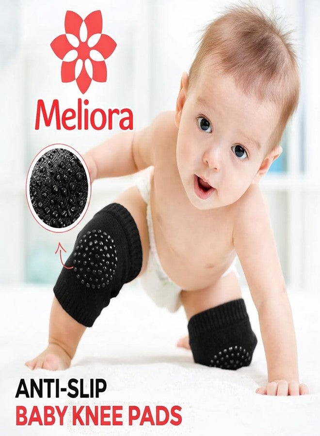 Meliora Baby Knee Pads for Crawling, Anti-Slip/Padded Stretchable Elastic Cotton Soft Breathable Comfortable Knee Cap/Elbow Safety Protector - Image 3