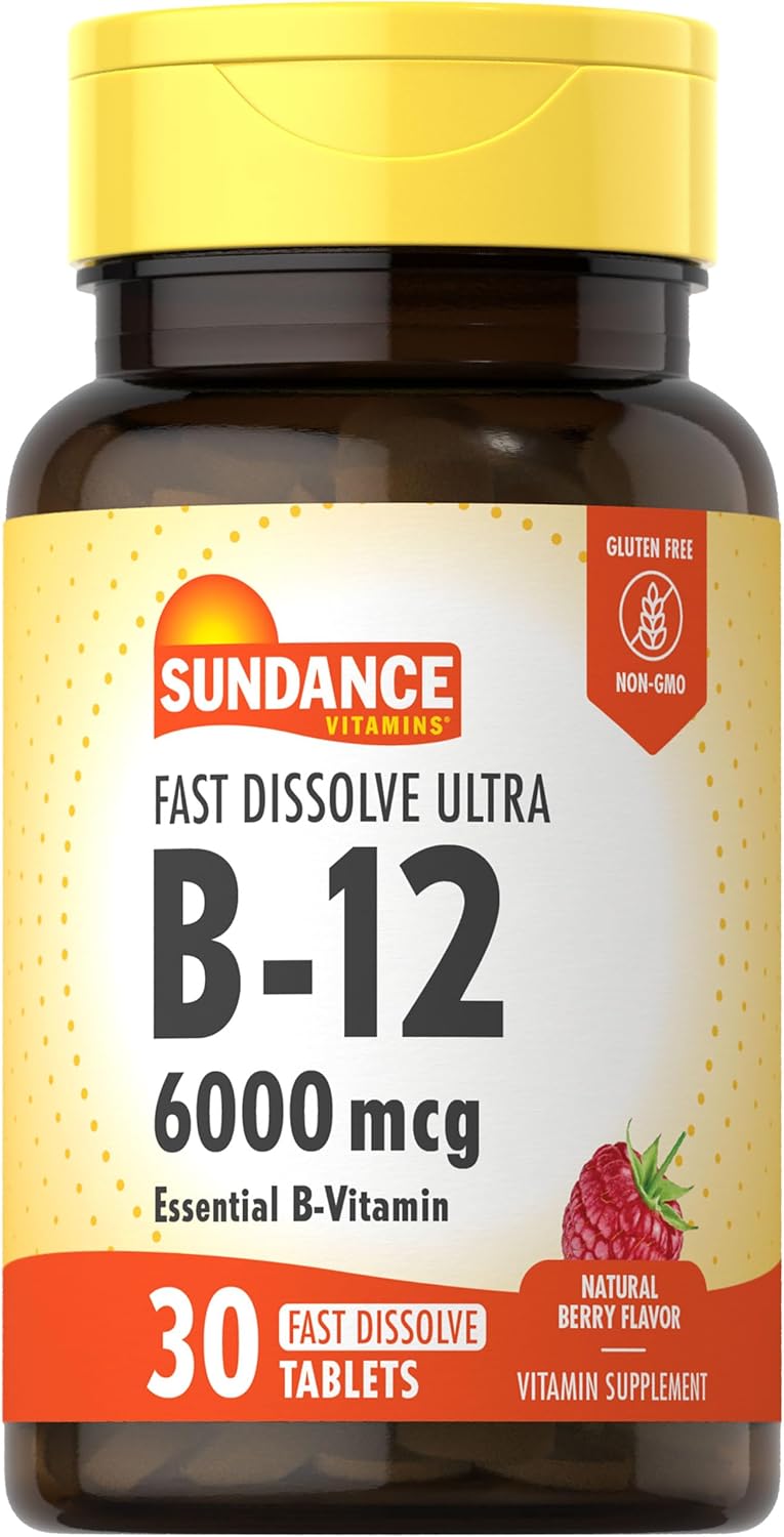Sundance B12 Fast Dissolve Tablets 6000 mcg for Adults - Image 1