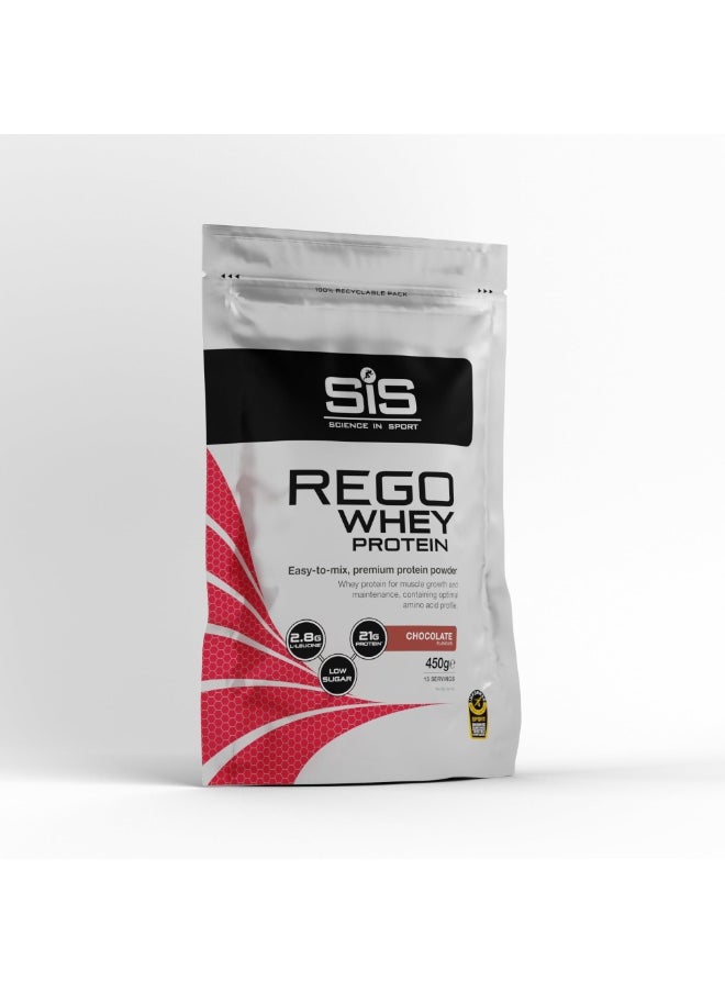 SIS REGO Whey Protein | Easy-to-mix, premium protein powder | Chocolate Flavour, 450g, 15 Servings  - Image 1