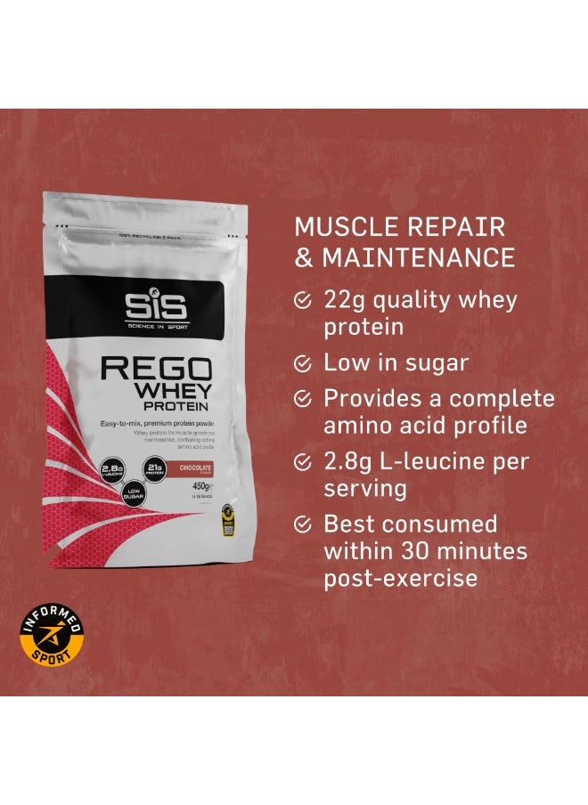 SIS REGO Whey Protein | Easy-to-mix, premium protein powder | Chocolate Flavour, 450g, 15 Servings  - Image 3