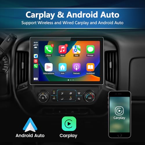 Junsun 8 Core 13.1 inch Touch Screen Car Radio Stereo for Chevy Silverado GMC Sierra 2014-2018 Android 13 - Image 3