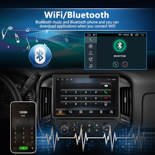Junsun 8 Core 13.1 inch Touch Screen Car Radio Stereo for Chevy Silverado GMC Sierra 2014-2018 Android 13 - Image 5