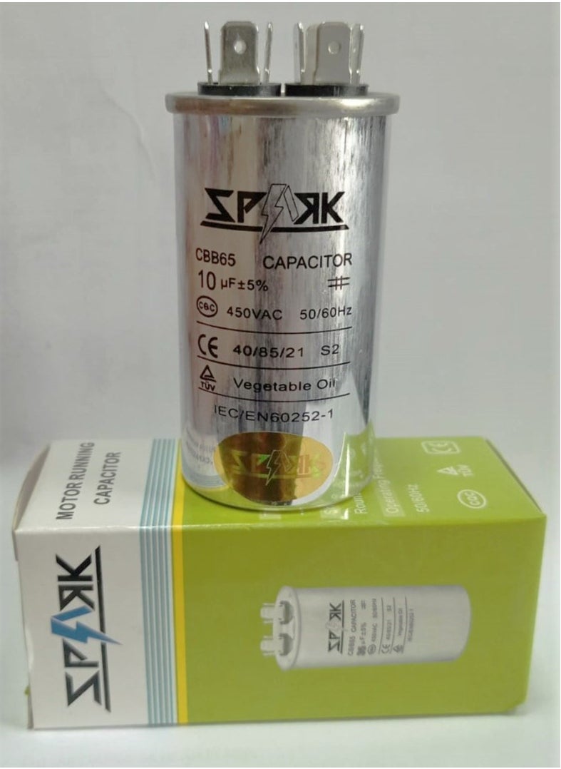 CBB65 10uF 10MFD AC 450V/370V/250V/100V 50/60Hz Motor Run Capacitor Start Capacitor for Air Conditioner Heat Pump or Air Condenser ±5%  - Image 2