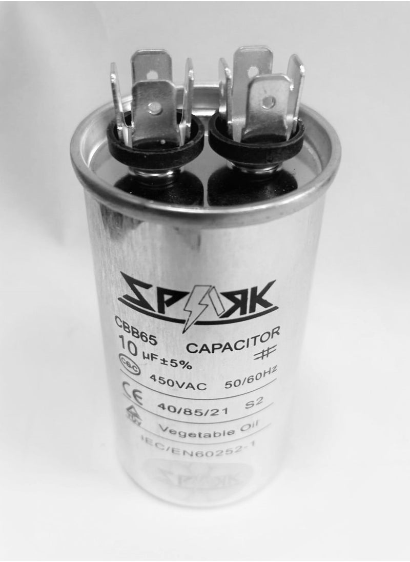 CBB65 10uF 10MFD AC 450V/370V/250V/100V 50/60Hz Motor Run Capacitor Start Capacitor for Air Conditioner Heat Pump or Air Condenser ±5%  - Image 1