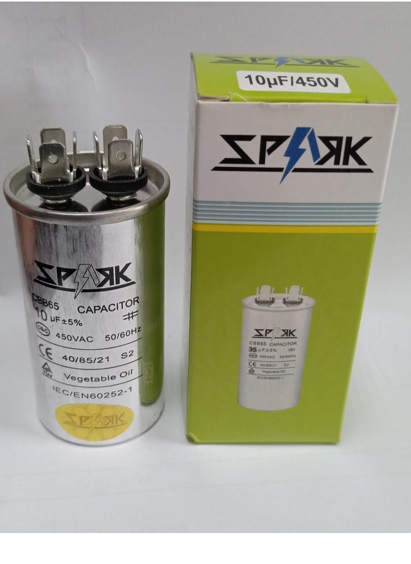 CBB65 10uF 10MFD AC 450V/370V/250V/100V 50/60Hz Motor Run Capacitor Start Capacitor for Air Conditioner Heat Pump or Air Condenser ±5%  - Image 4