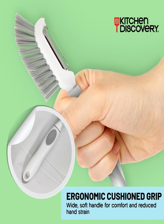 Kitchen Discovery Vegetable Peeler with Brush - Kitchen Discovery - Ergonomic Veggie Peeler with Scrubber Brush for Easy Peeling and Cleaning - Built-in Brush Lifts Soil and Dirt and Helps Remove Waxy Coatings - Image 5