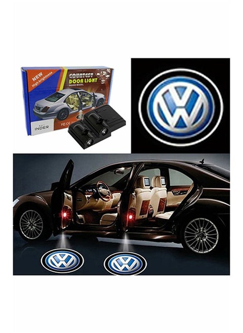 2-Piece LED Car Door Volkswagen Logo Projector Shadow Light Set