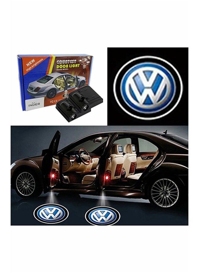 Y&D 2-Piece LED Car Door Volkswagen Logo Projector Shadow Light Set  - Image 1