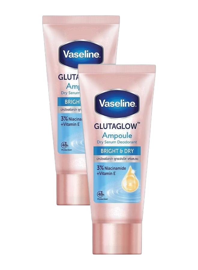 Vaseline Glutaglow Bright & Dry Ampoule Dry Serum Deodorant - 45ml Bundle - Image 1