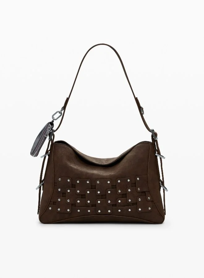 DESIGUAL Medium Studded Patch Handbag