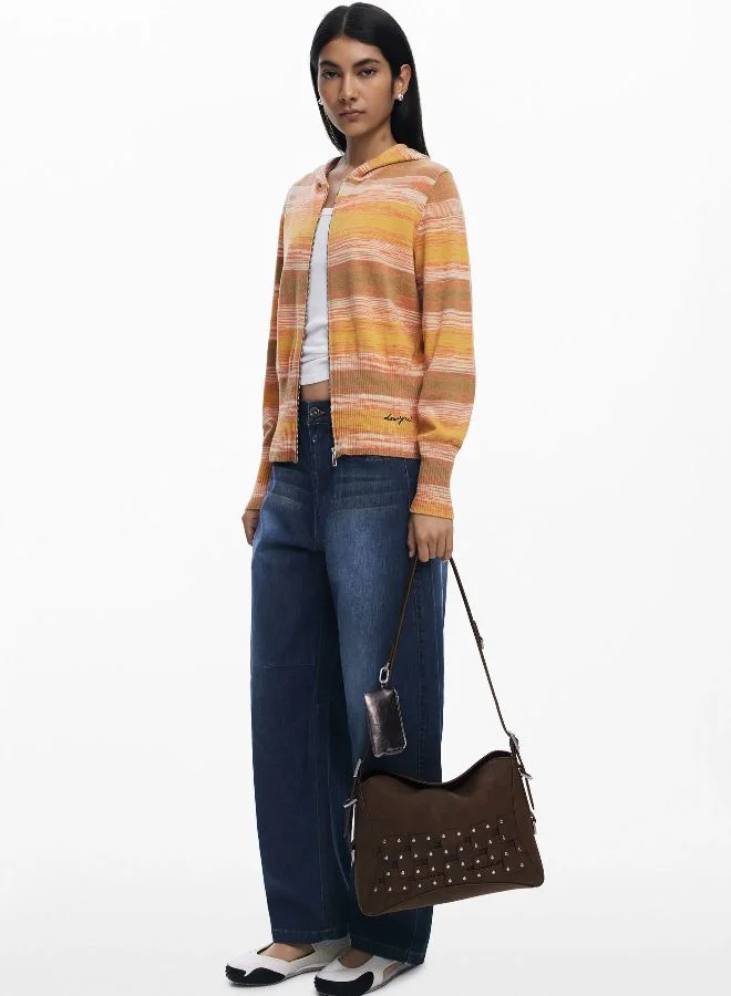 DESIGUAL Medium Studded Patch Handbag