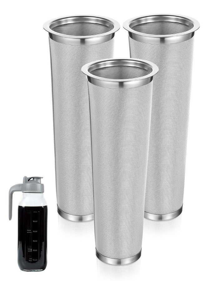 Xaajooio 3 Pack Cold Brew Coffee Filter for 64oz Wide Mouth Mason Jar, 304 Stainless Steel Filter Ultra Fine Mesh Strainer, Reusable for Iced Coffee, Tea, Fruit Drinks - Image 1