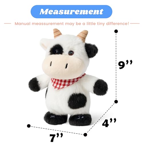 Hopearl Talking Singing Cow with Red Bib Repeats What You Say Walking Dairy Cattle Electric Interactive Animated Toy Speaking Plush Buddy Gifts for Toddlers 9 - Image 5