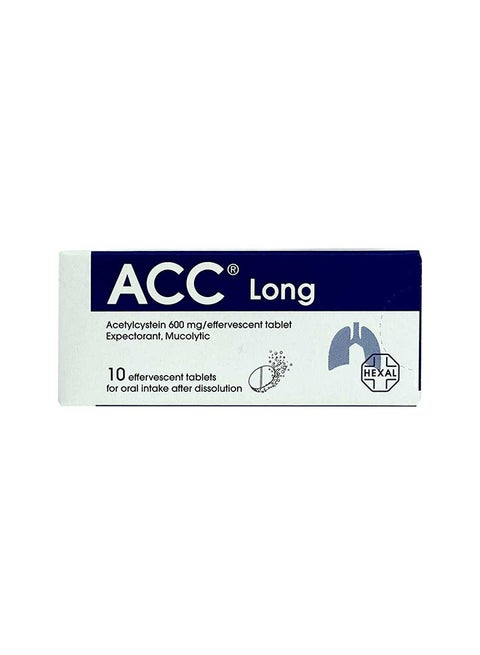 Acc 600 Long Effervescent Tablets- Pack Of 10