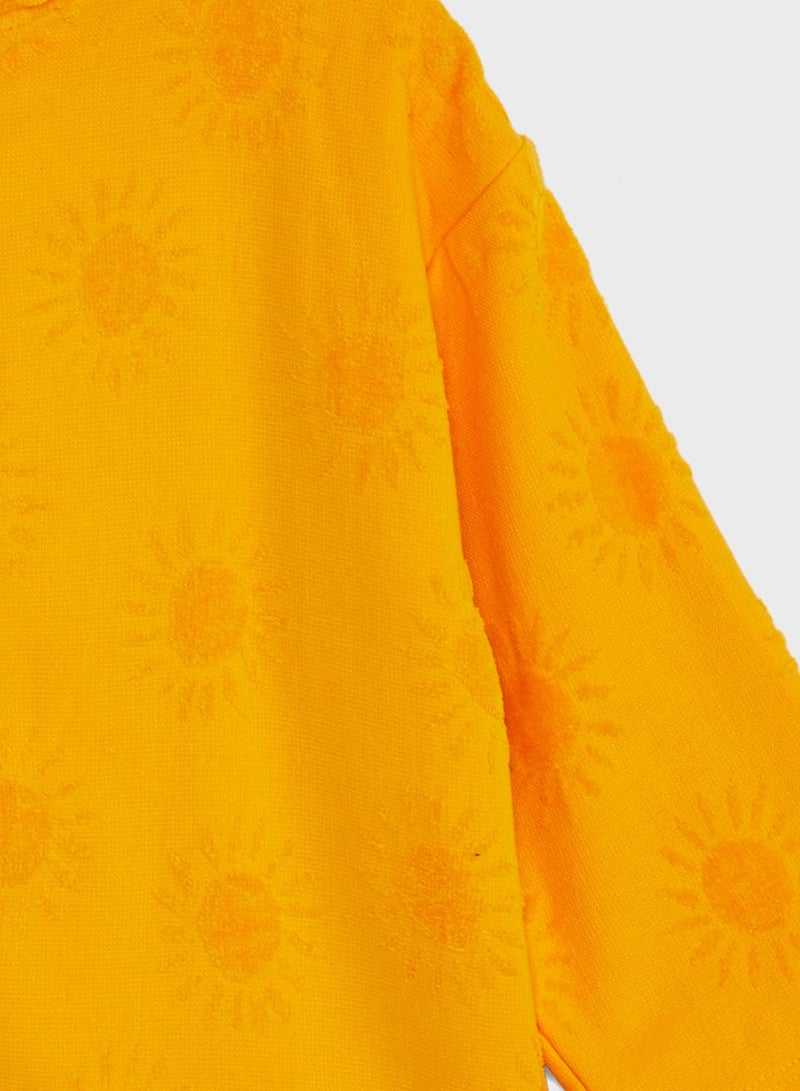 Cotton On Chameleon Print Kids Zip Thru Hooded Towel - Image 3