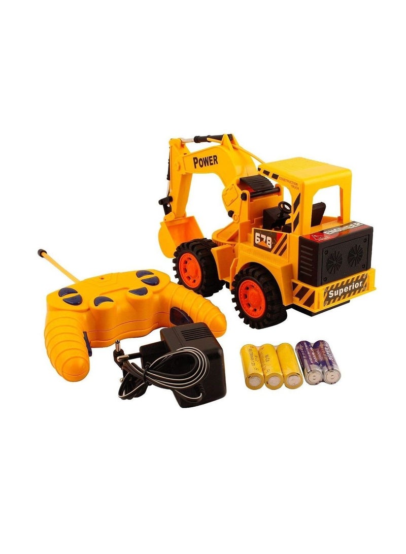 child toy Remote Control Excavator Tractor With Lights And Constructing Wheel  - Image 1