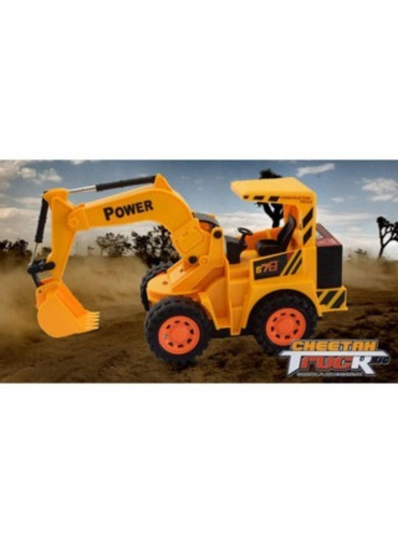 child toy Remote Control Excavator Tractor With Lights And Constructing Wheel  - Image 3