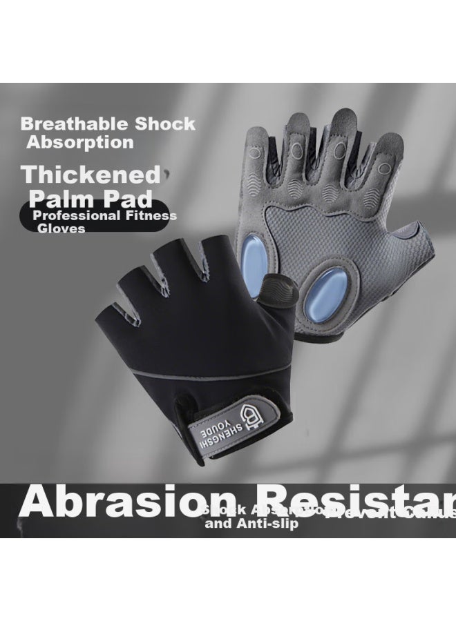 Ousen Cycling Gloves Summer Sports Fitness Outdoor Hiking Men Women Road Mountain Bike Breathable Non-slip Fingerless Gloves - Image 4