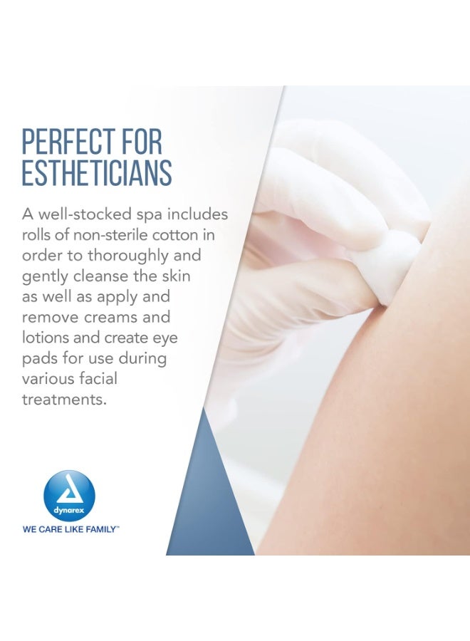 Dynarex Cotton Roll â€“ Non-Sterile, Soft and Absorbent Cotton in an Easy to Tear & Use Roll, 1-pound, 12â€ x 56", White, 1 - Dynarex Cotton Roll - Image 3