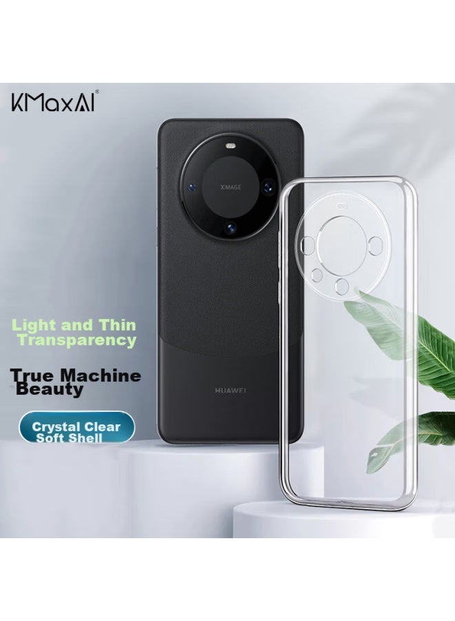 Kmaxai Case For Huawei Mate60 Pro, Ultra-thin Protective Cover, Full Lens Protection, Shockproof, Lightweight, Crystal Clear Tpu Soft Shell, Transparent - Image 1