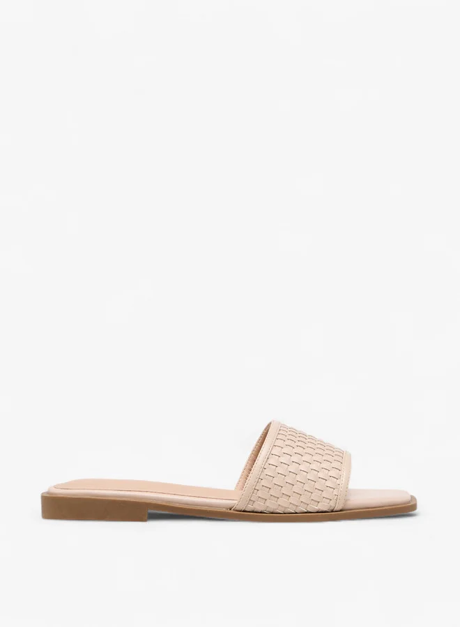 Flora Bella By Shoexpress Women Textured Slip-On Flat Sandals