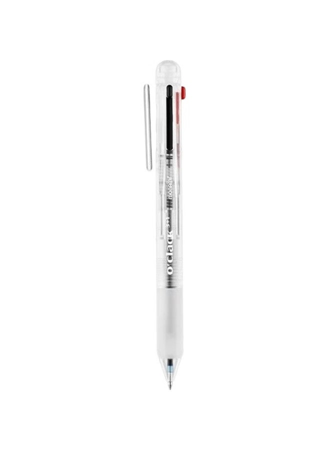 Monami 4-In Multifunctional Pen, Three-Color Ballpoint Pen + 0.5Mm Mechanical Pencil, Multi-Color Retractable Gel Pen For Note-Taking, White Barrel 01070-247 - Image 3