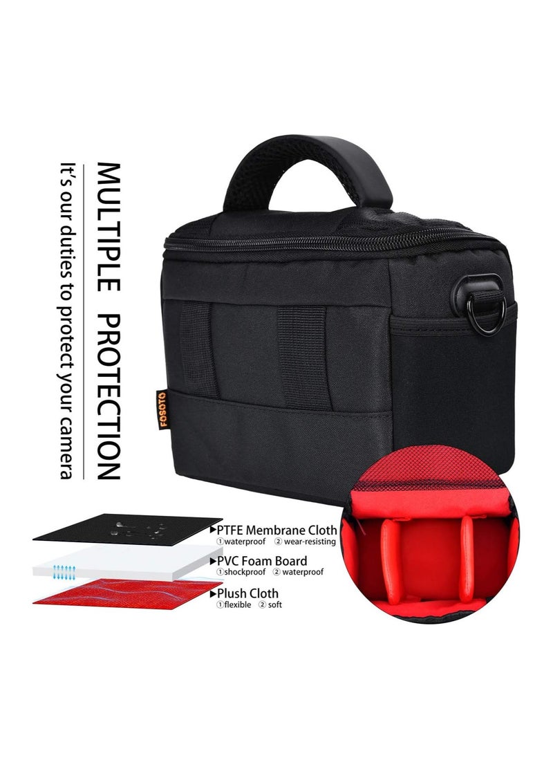Hihonor Black Camera Bag,Waterproof Anti-shock Camera Case Bag Compatible for Canon, Nikon, Sony, Olympus, Panasonic, Samsung, Pentax and More Cameras  - Image 3