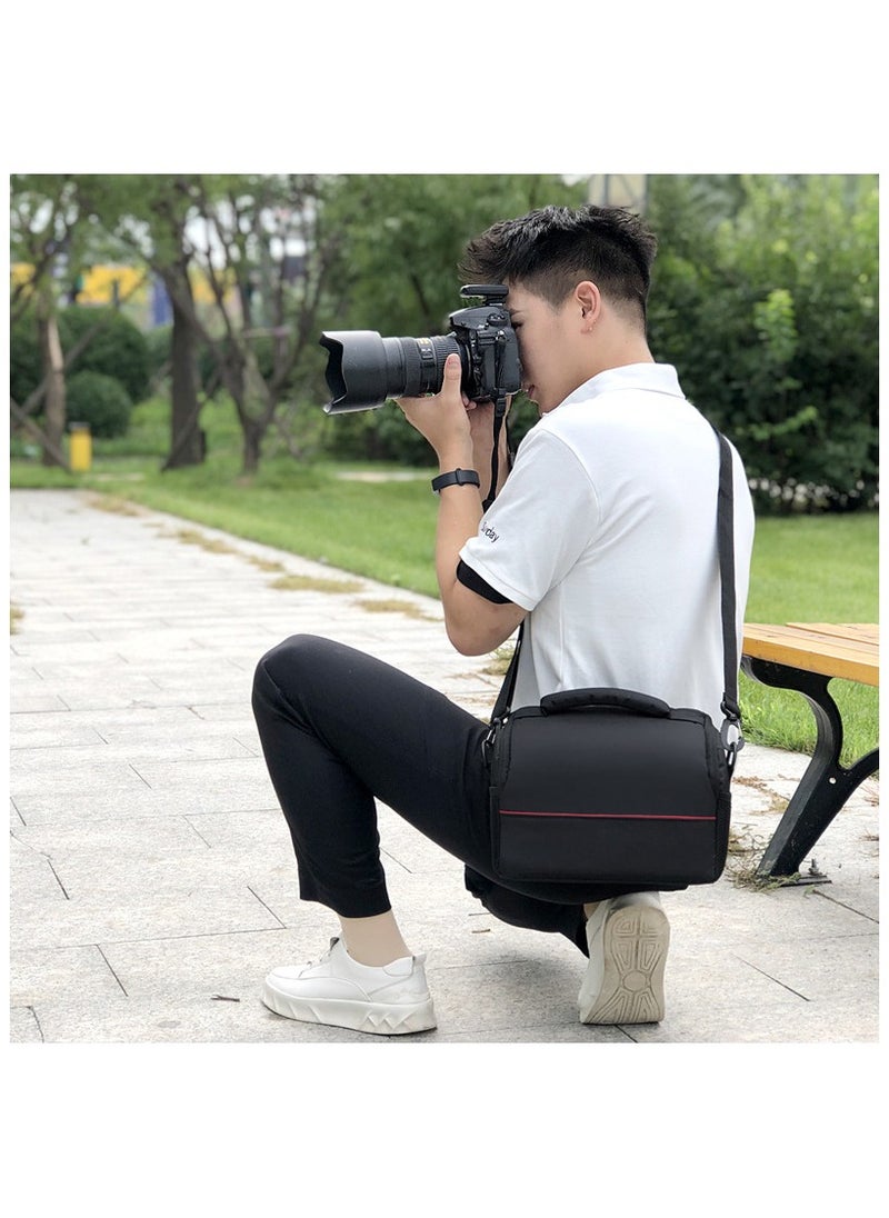 Hihonor Black Camera Bag,Waterproof Anti-shock Camera Case Bag Compatible for Canon, Nikon, Sony, Olympus, Panasonic, Samsung, Pentax and More Cameras  - Image 2