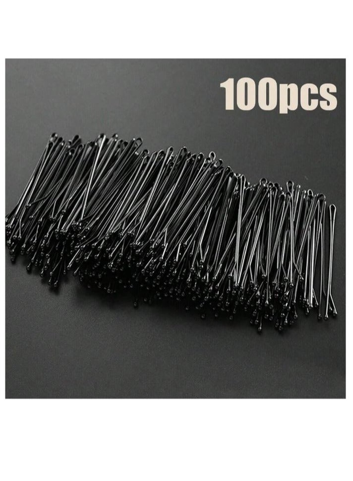 100pcs Hair Clips Black - Image 1