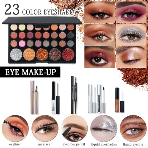 pomcral Makeup Kit,Makeup Set For Women Full Kit,Professional Make up Kit For Beginners,Makeup Gift Set For Women,Makeup Sets for Girls,Makeup Kit For Teens (red) - Image 3
