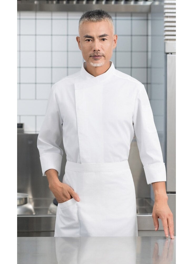 NIBEMINENT Spring and Autumn Chef Overalls Long Sleeve Autumn and Winter Kitchen Dining Hotel Chinese Style Western Style Hot Pot Restauran  - Image 1