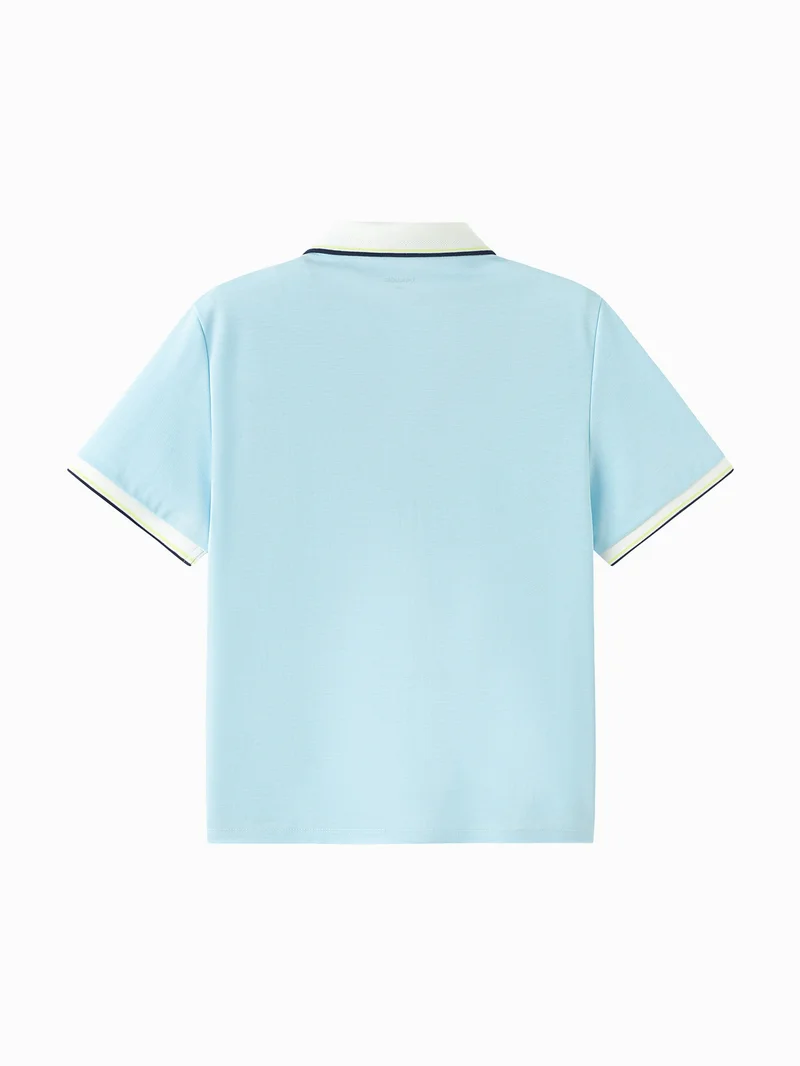 Balabala Blue Kids Boys Lapel short-sleeved T-shirt for Men | Best Price UAE