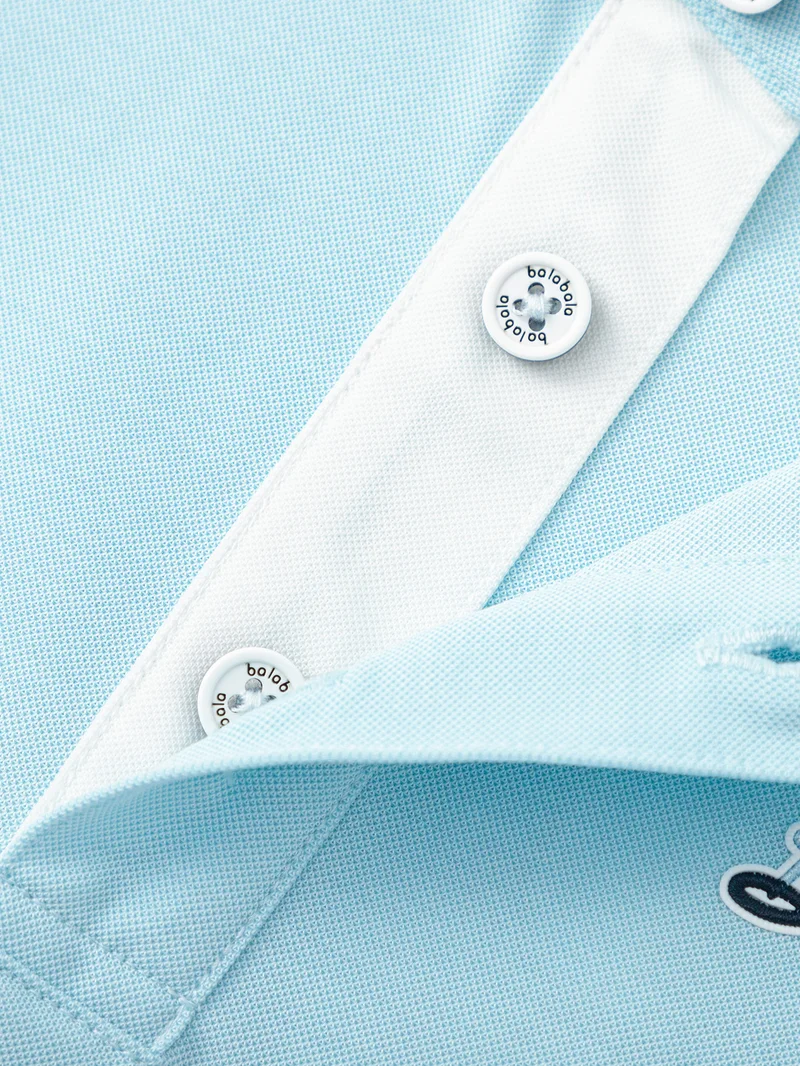 Balabala Blue Kids Boys Lapel short-sleeved T-shirt for Men | Best Price UAE