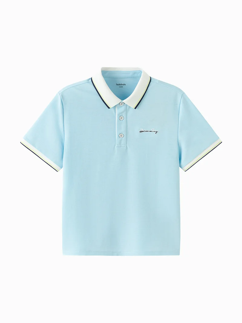 Kids Boys Lapel short-sleeved T-shirt