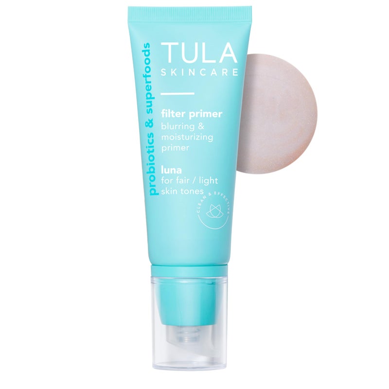TULA Skin Care Face Filter Blurring and Moisturizing Primer - Luna, Evens the Appearance of Skin Tone & Redness, Hydrates & Improves Makeup Wear, 1fl oz - Image 1