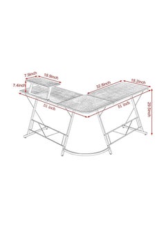 L-Shaped Desk Computer Corner Table 51 inch Home Gaming Desk Office Writing Workstation with Large Monitor Stand Space-Saving Easy to Assemble - pzsku/Z73E36283407E05F8DE9CZ/45/_/1662940282/625d7206-d1e7-469e-9dd7-d2b0a9f37623