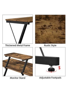 L-Shaped Desk Computer Corner Table 51 inch Home Gaming Desk Office Writing Workstation with Large Monitor Stand Space-Saving Easy to Assemble - pzsku/Z73E36283407E05F8DE9CZ/45/_/1662940283/8cc281ec-c186-4026-a5cb-09b1f0b301c3